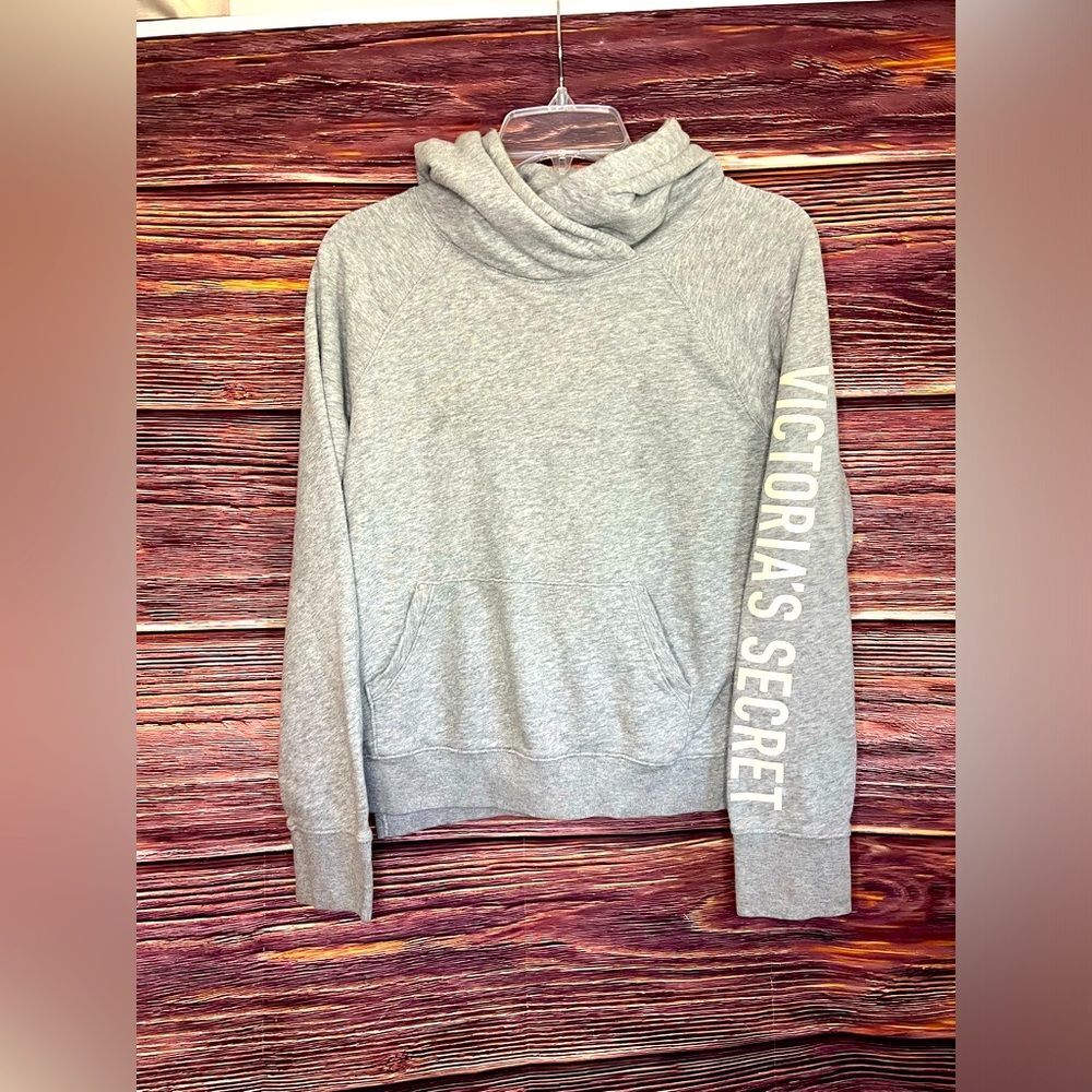 Victoria’s Secret Grey Sweatshirt with hood. Size Small